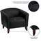 Emma and Oliver LeatherSoft Living Room/Reception Chair with Cherry Wood Feet